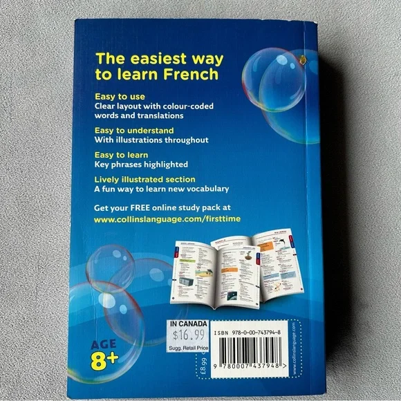 First Time French Dictionary ~ Collins ~ Paperback - Picture 2 of 7